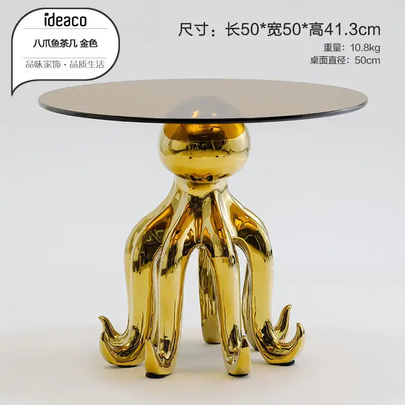Gold Resin Octopus Table