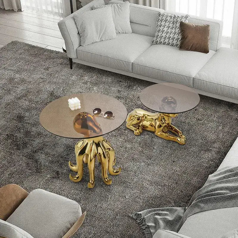 Gold Resin Octopus Table