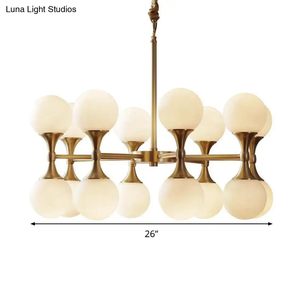 Brass Globe Chandelier