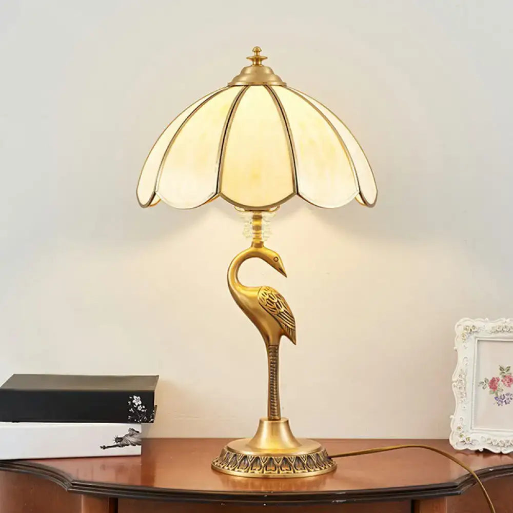 Brass Swan Table Lamp