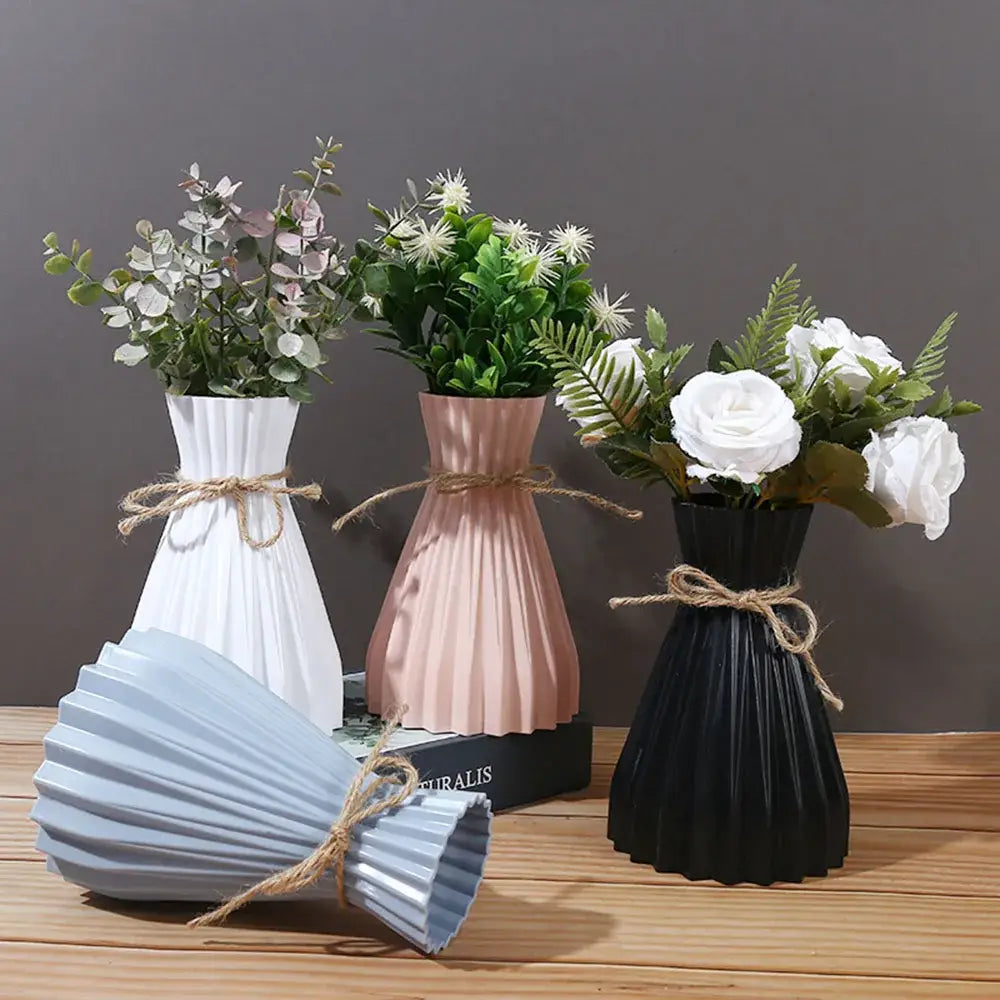 Pink Blue Origami Vase