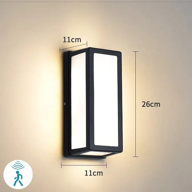 Black Motion Porch Light