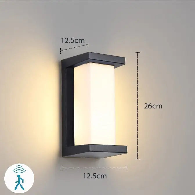 Black Motion Porch Light