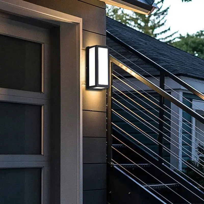 Black Motion Porch Light