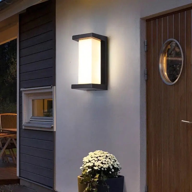 Black Motion Porch Light