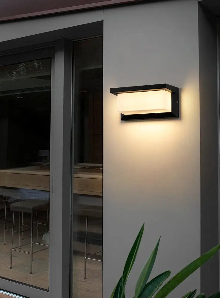 Black Motion Porch Light