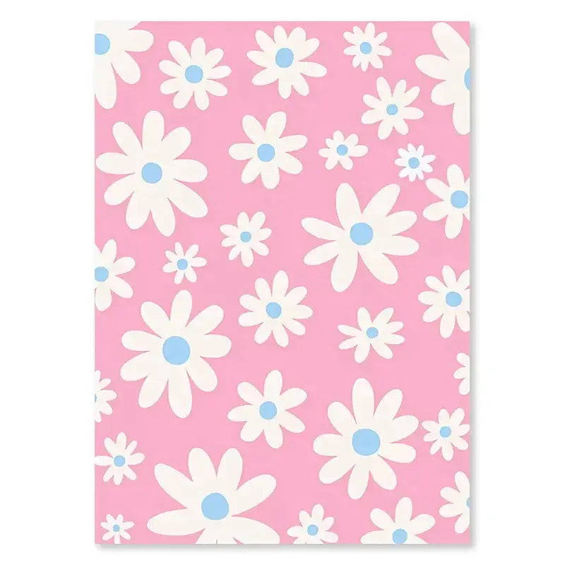 Pastel Checkered Flower Poster