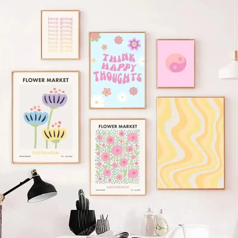 Pastel Flower Market Poster