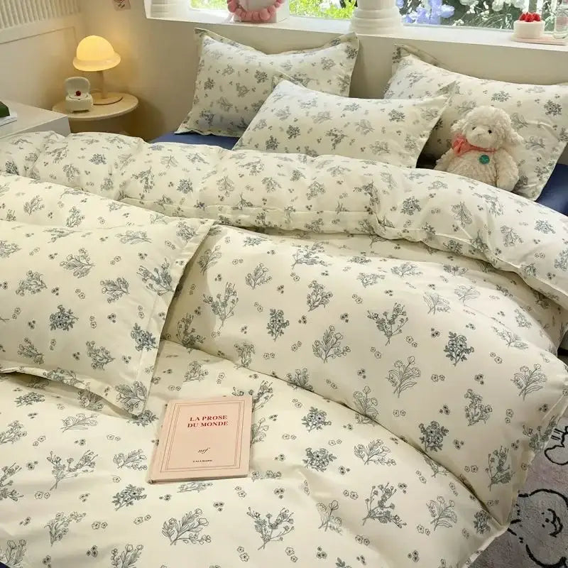 Pink Floral Duvet Set