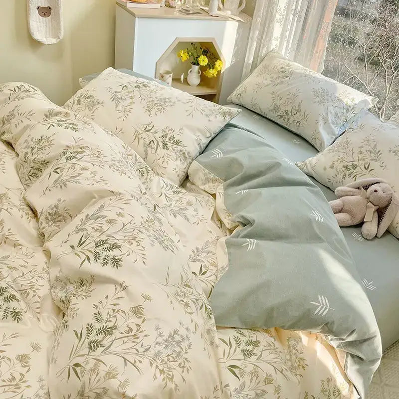 Pink Floral Duvet Set