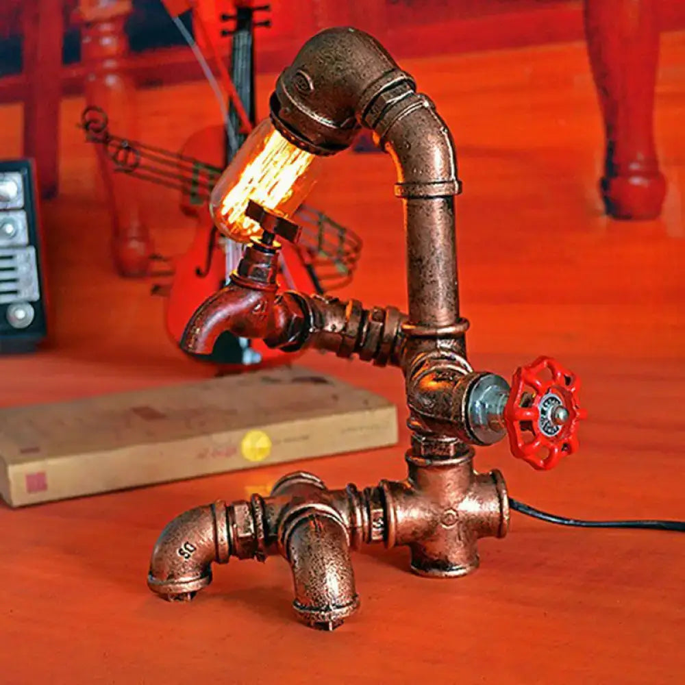 Rust Red Table Lamp