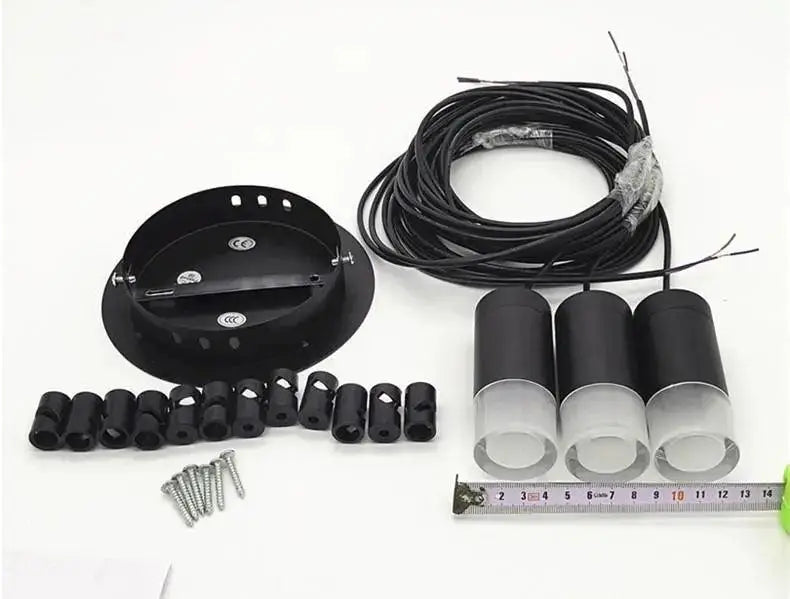 Black Cylindrical Pendant Lights