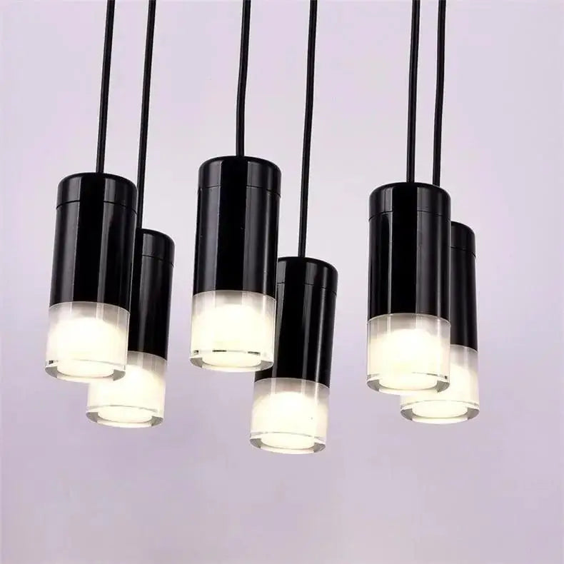Black Cylindrical Pendant Lights
