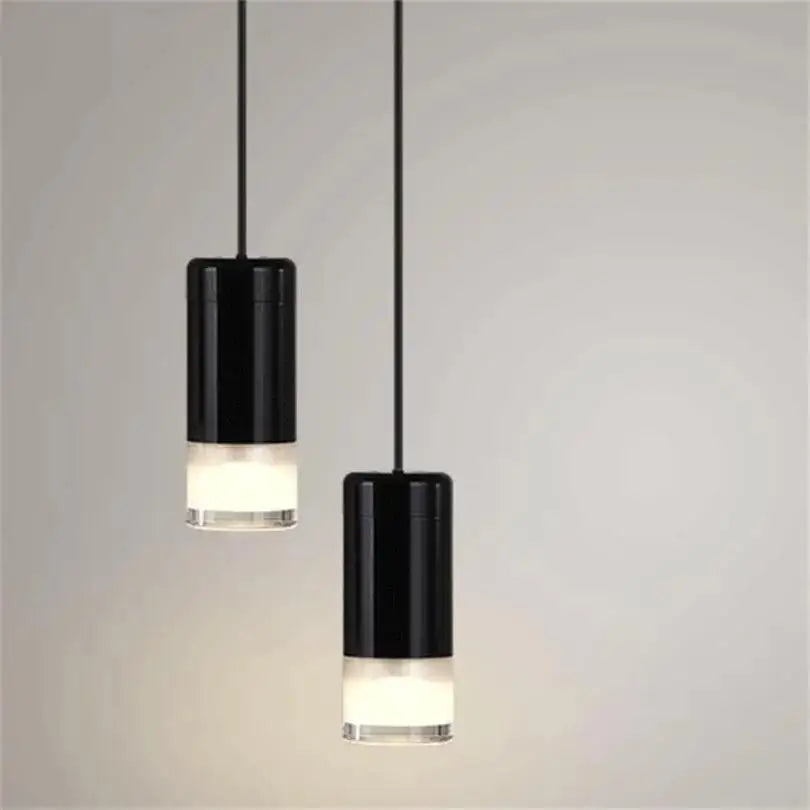 Black Cylindrical Pendant Lights