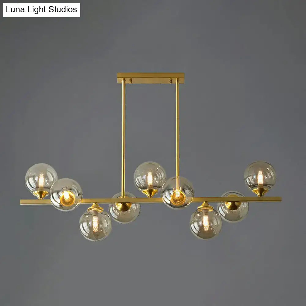 Amber Globe Chandelier Light