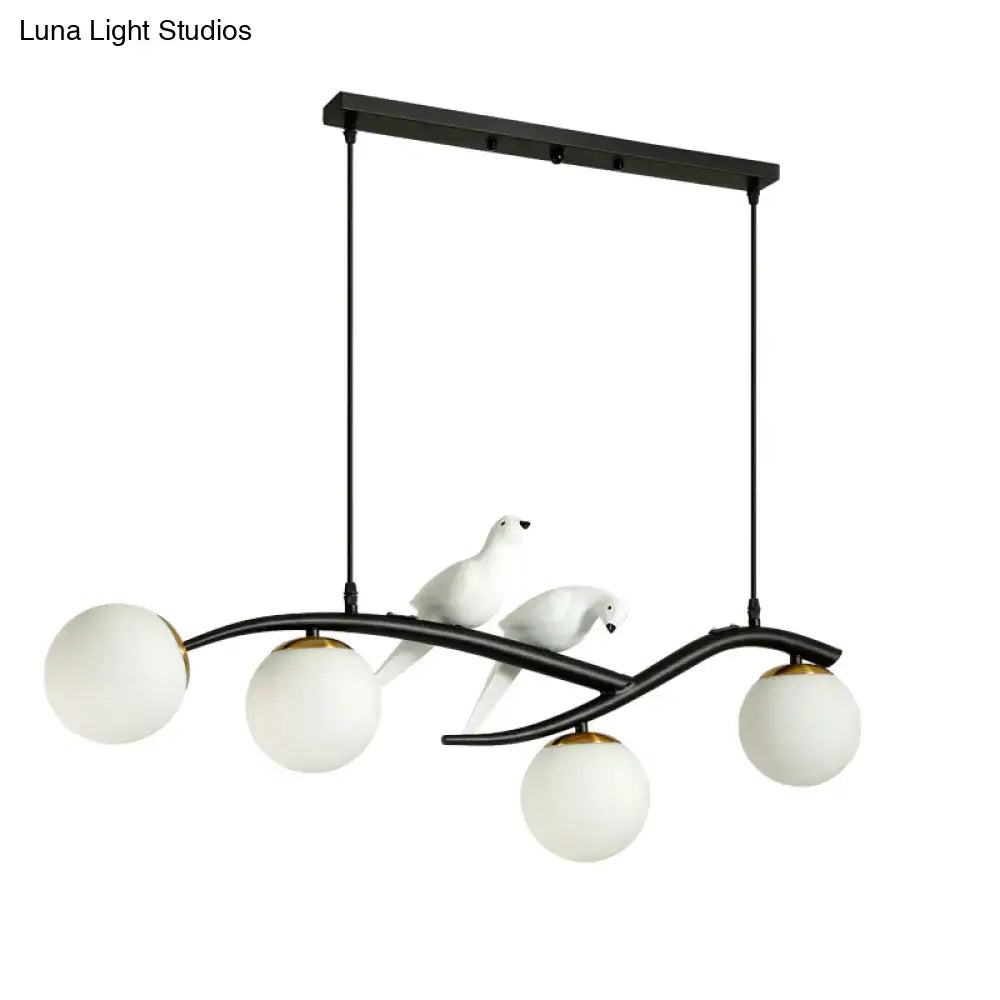 Black Branch Bird Chandelier