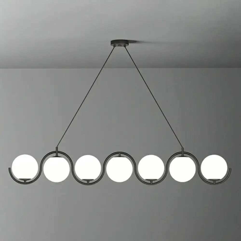 Gold Glass Hanging Lamp
