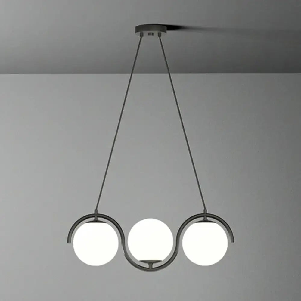 Gold Glass Hanging Lamp