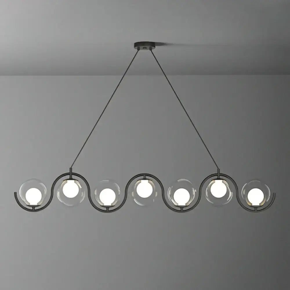 Gold Glass Hanging Lamp