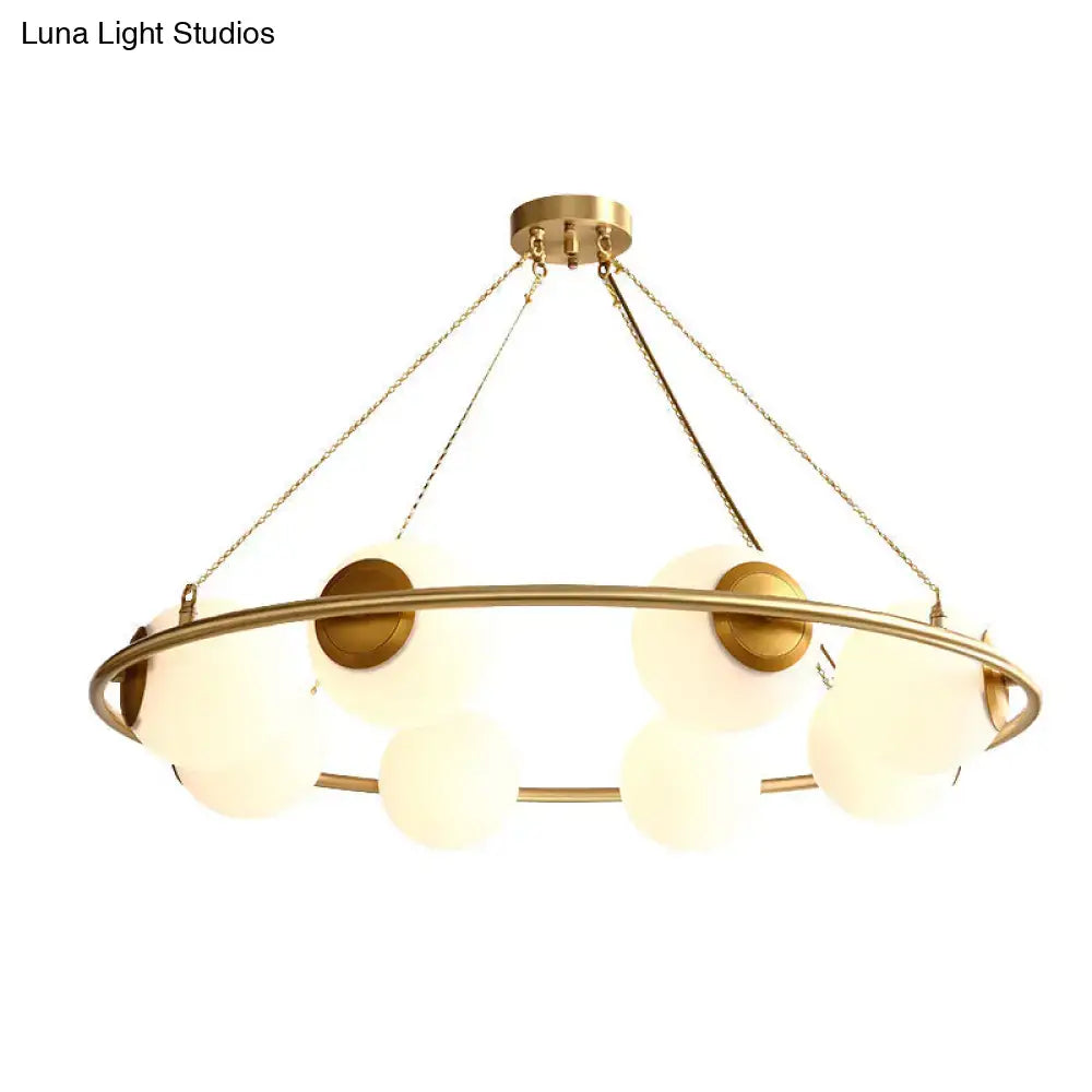 Brass Circular Chandelier