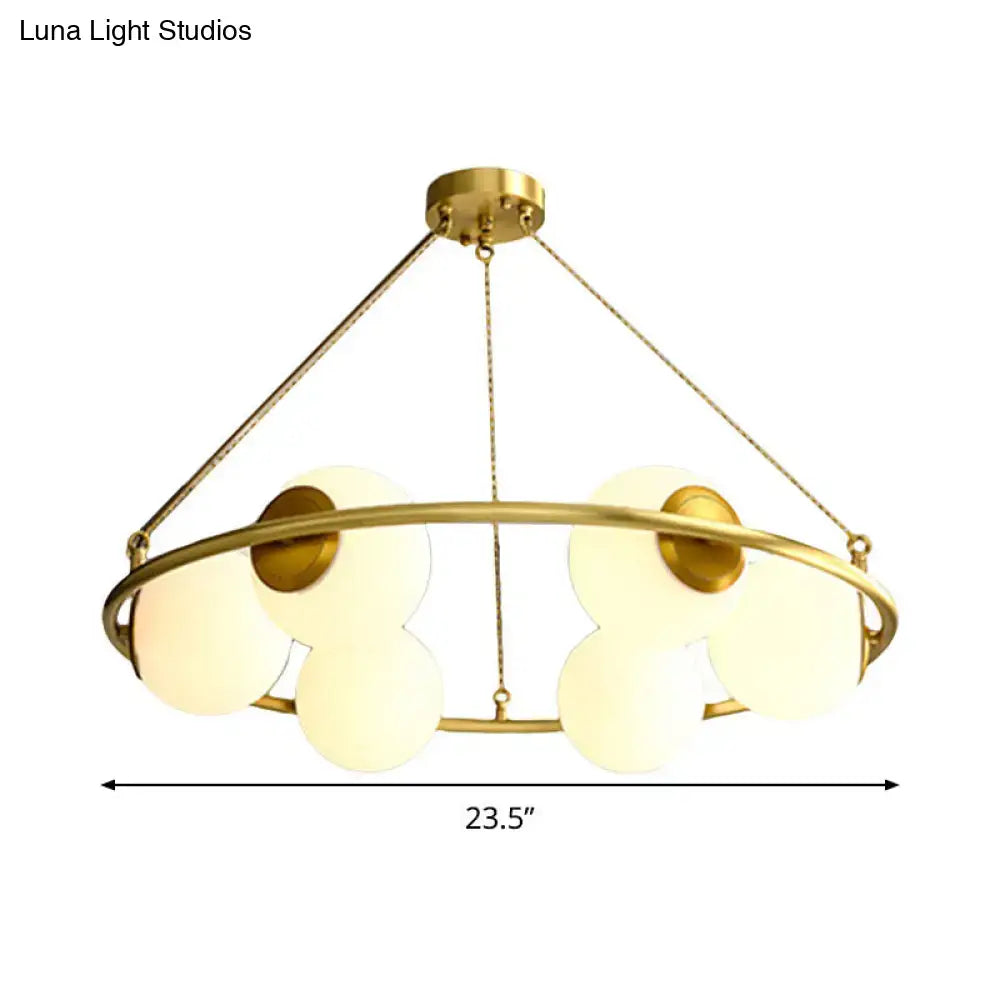 Brass Circular Chandelier