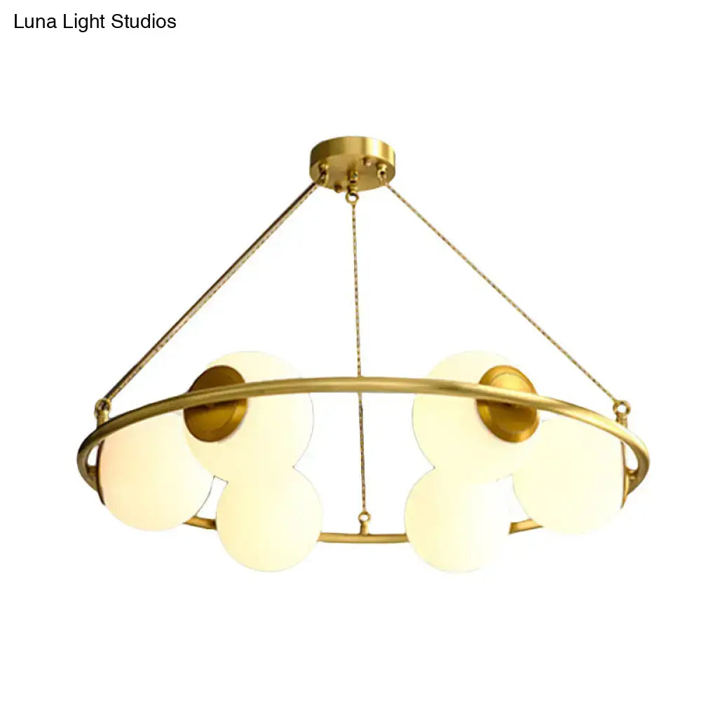 Brass Circular Chandelier