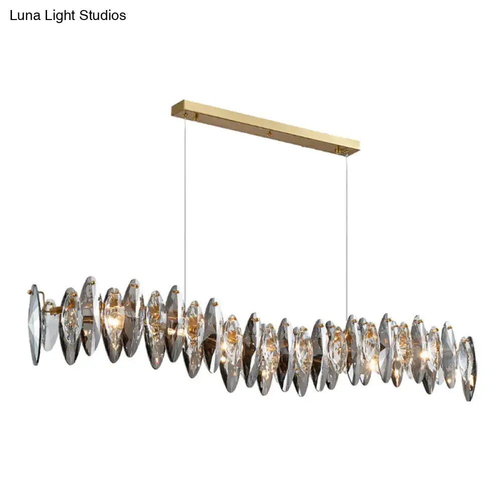 Gold Smoke Leaf Chandelier