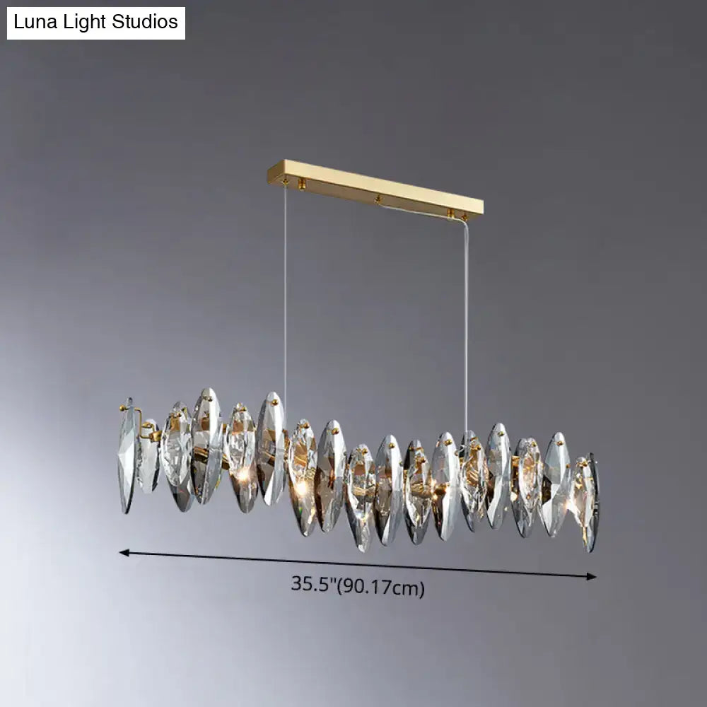 Gold Smoke Leaf Chandelier