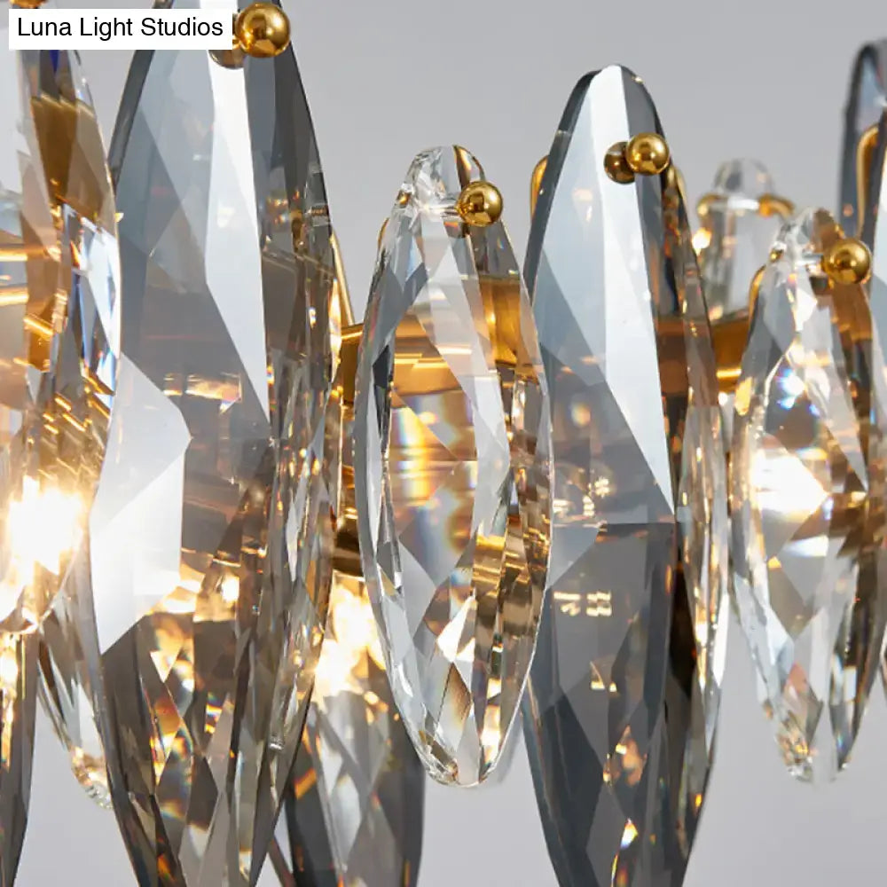 Gold Smoke Leaf Chandelier