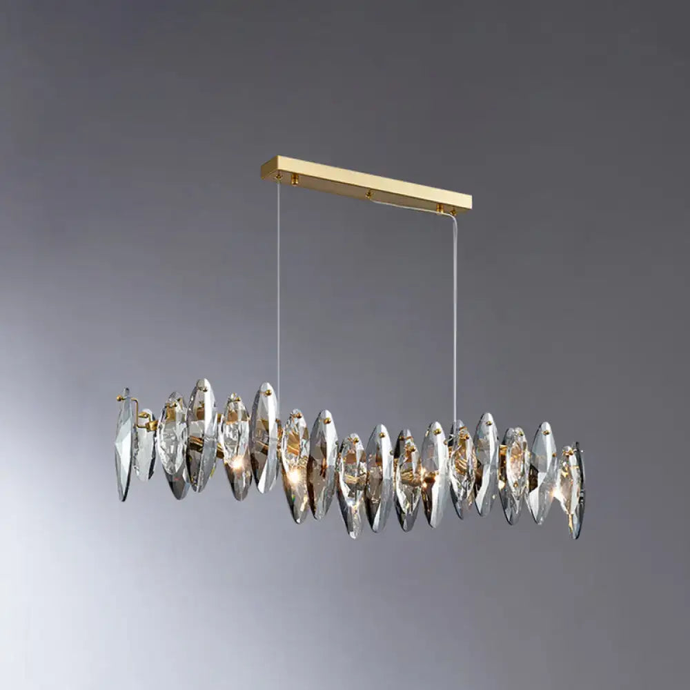 Gold Smoke Leaf Chandelier