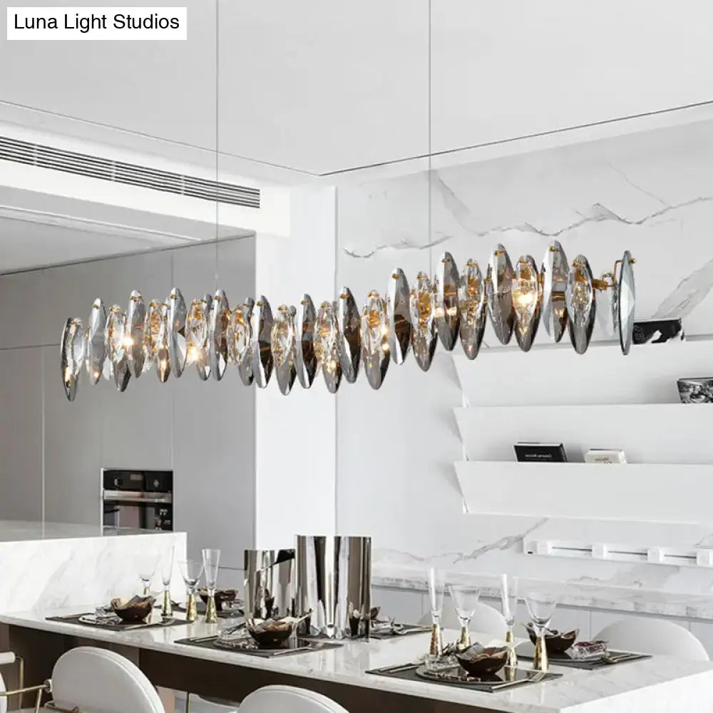 Gold Smoke Leaf Chandelier