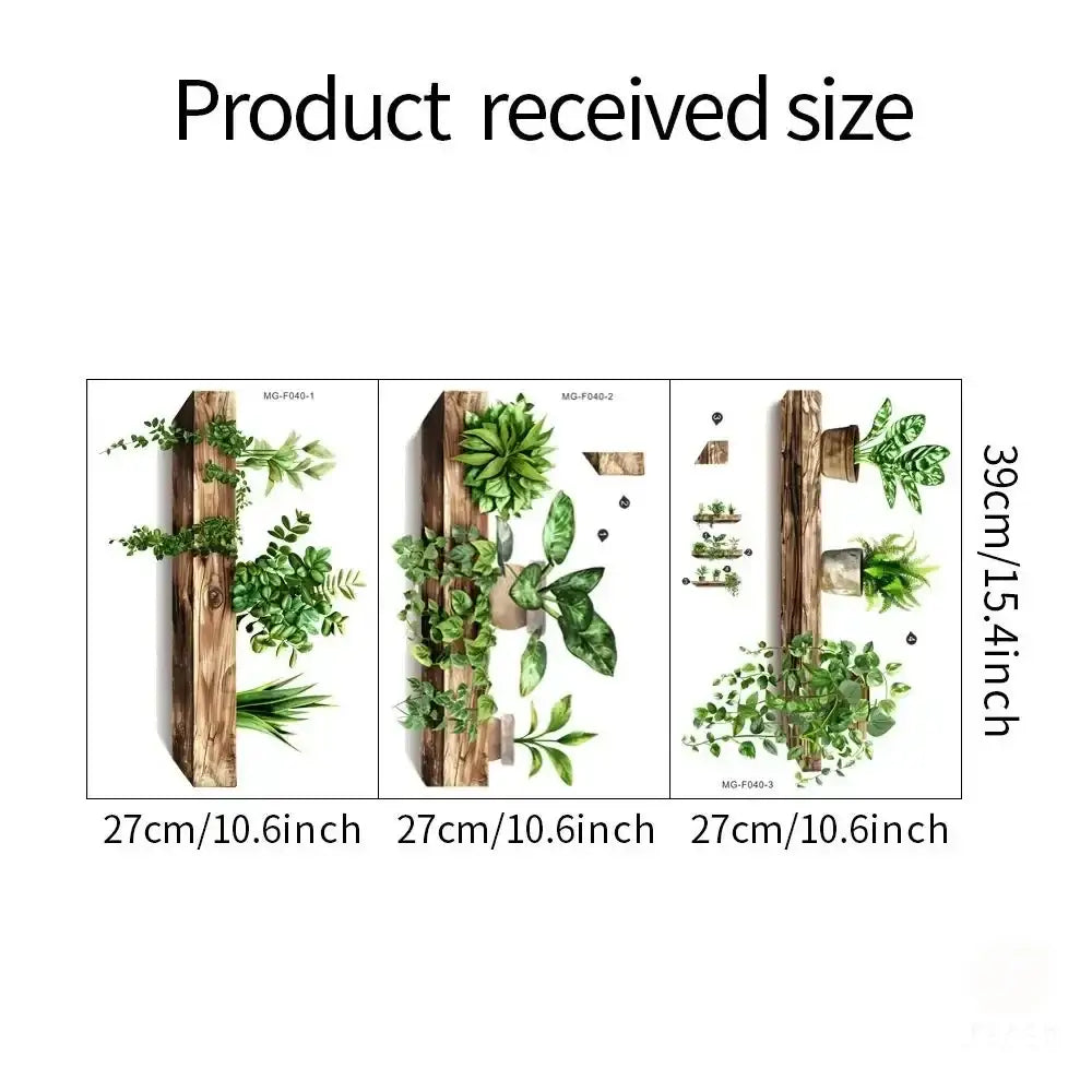 Wooden Plant Wall Decals