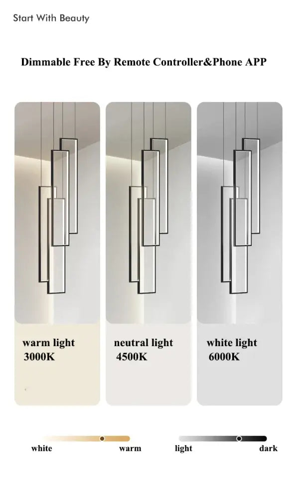 Black Gold Rectangle Chandelier