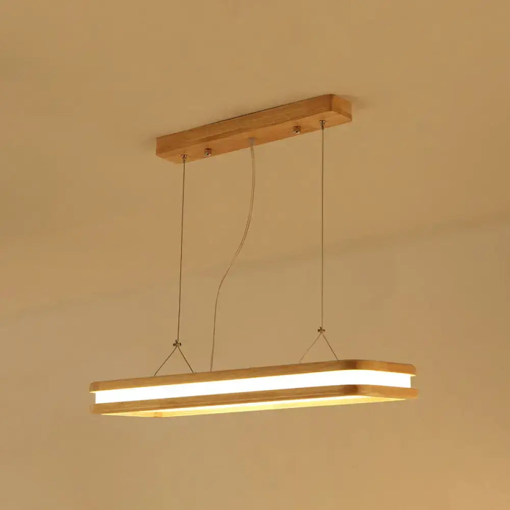 Wood Acrylic Stepless Dimming Island Pendant