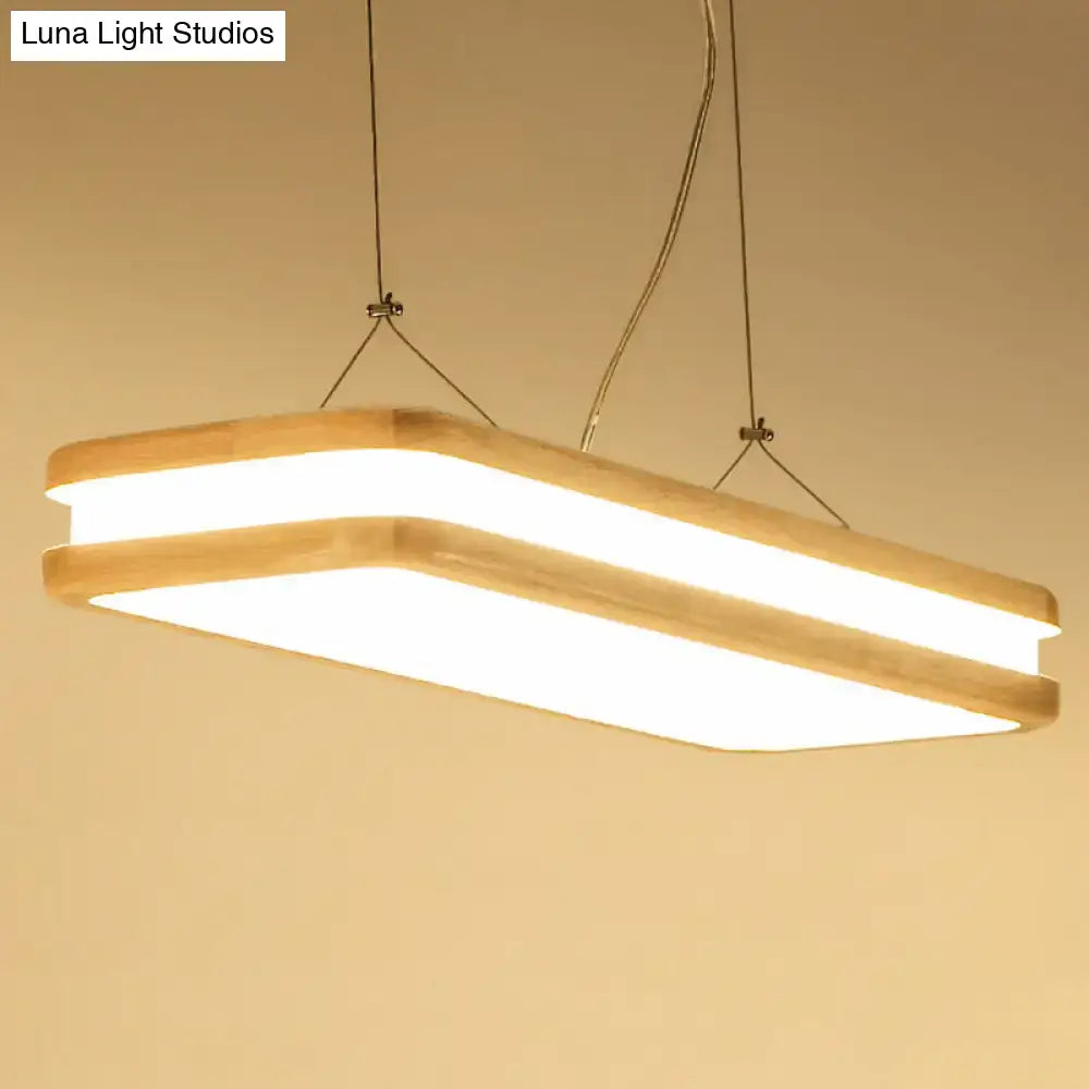 Wood Acrylic Stepless Dimming Island Pendant