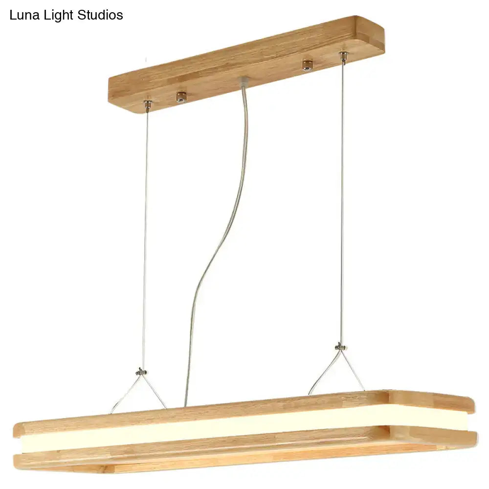 Wood Acrylic Stepless Dimming Island Pendant