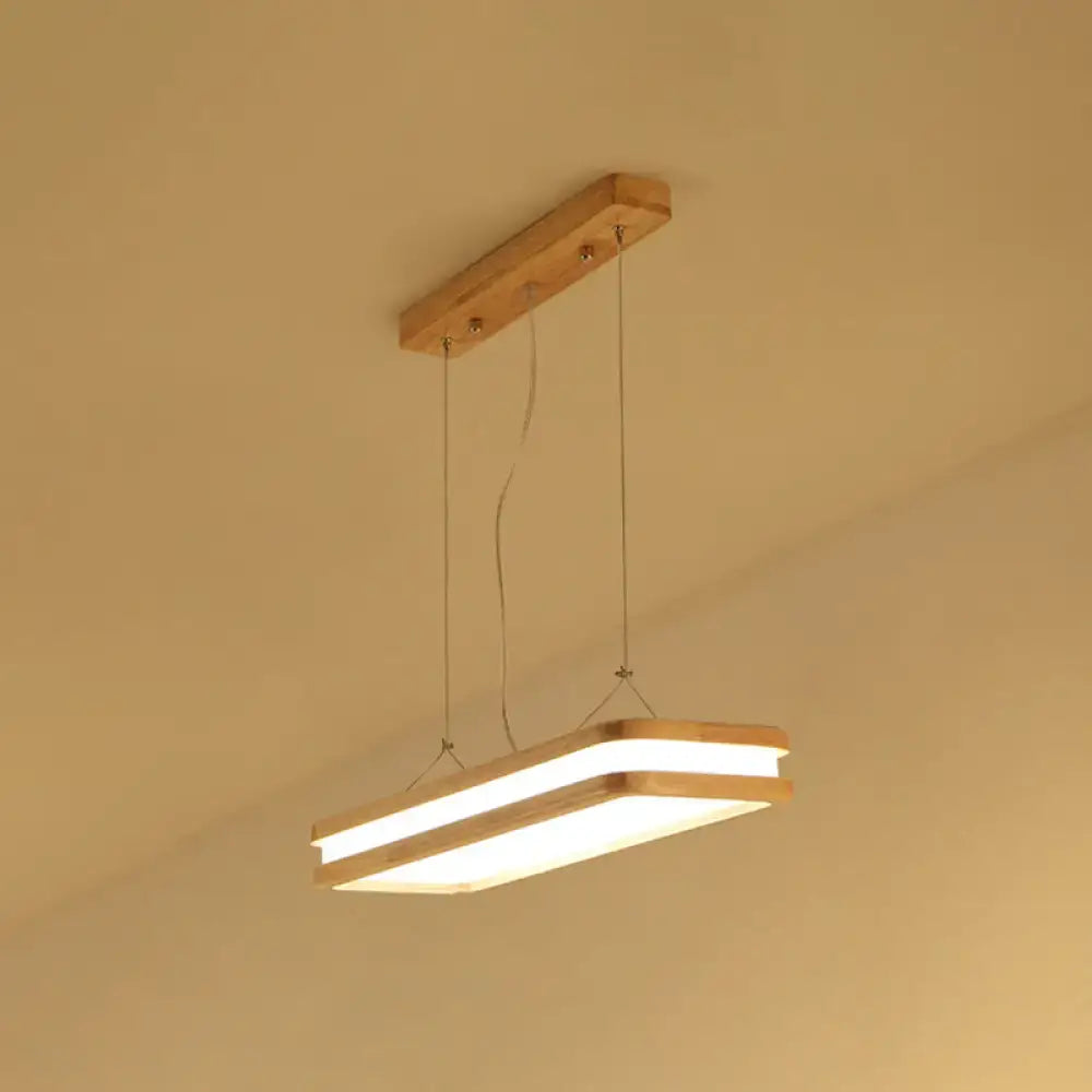 Wood Acrylic Stepless Dimming Island Pendant