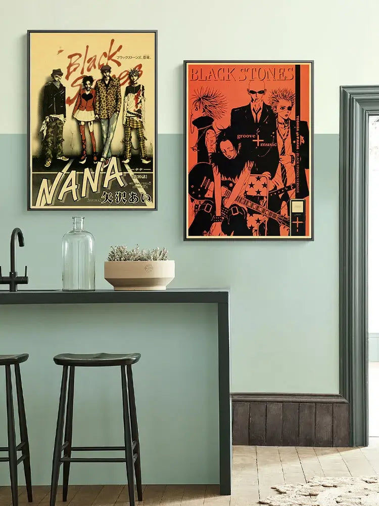 Red Yellow Anime Poster