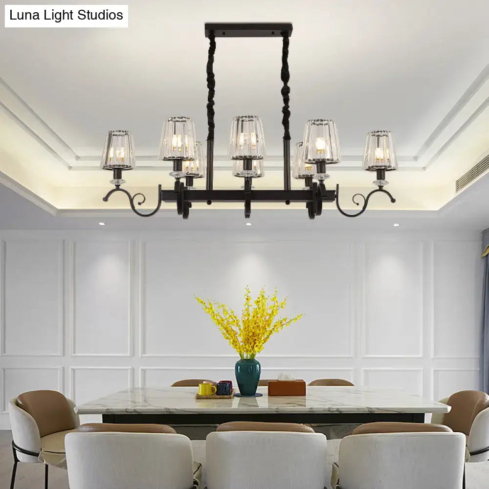 Black Crystal Pendant Chandelier