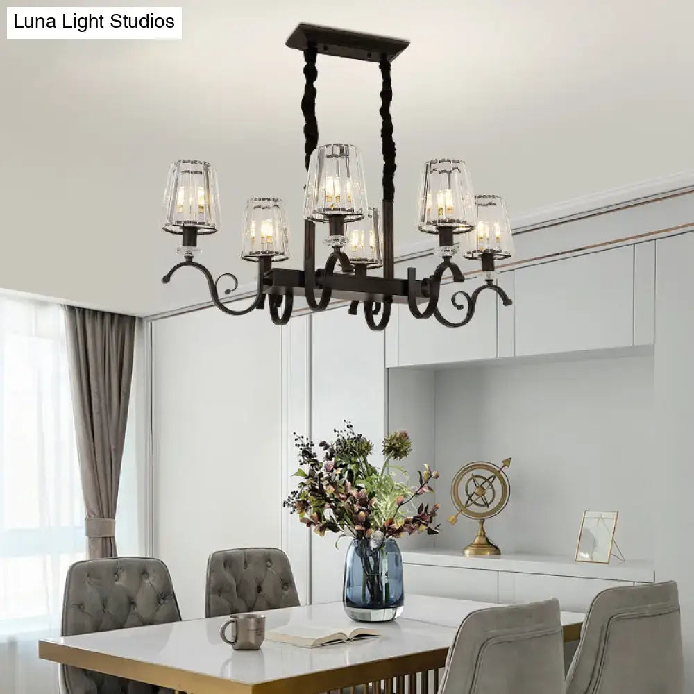 Black Crystal Pendant Chandelier