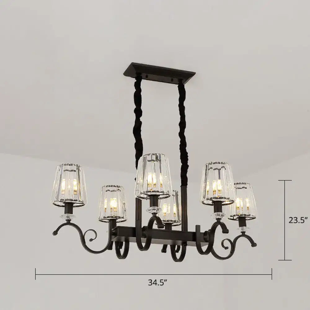 Black Crystal Pendant Chandelier