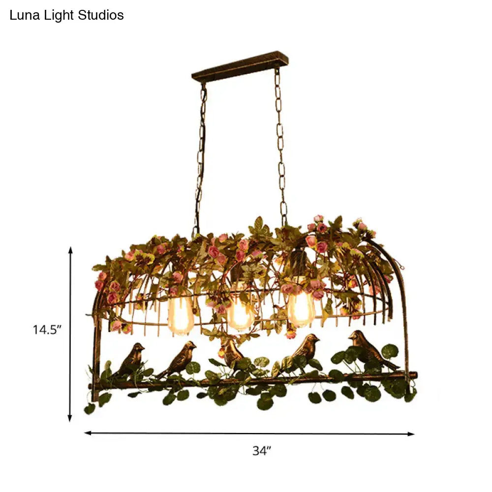 Brass Birdcage Ceiling Light