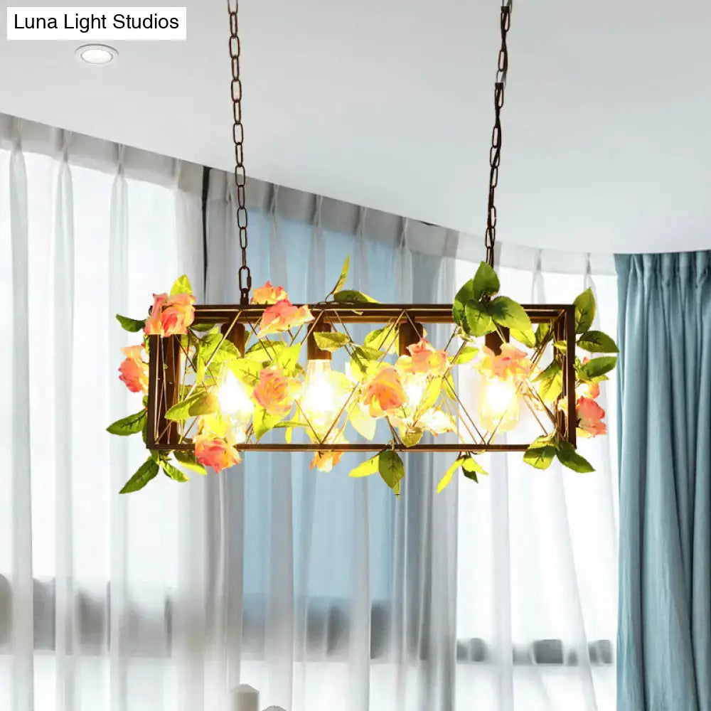 Green Lattice Ceiling Light