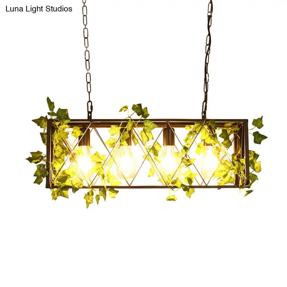 Green Lattice Ceiling Light