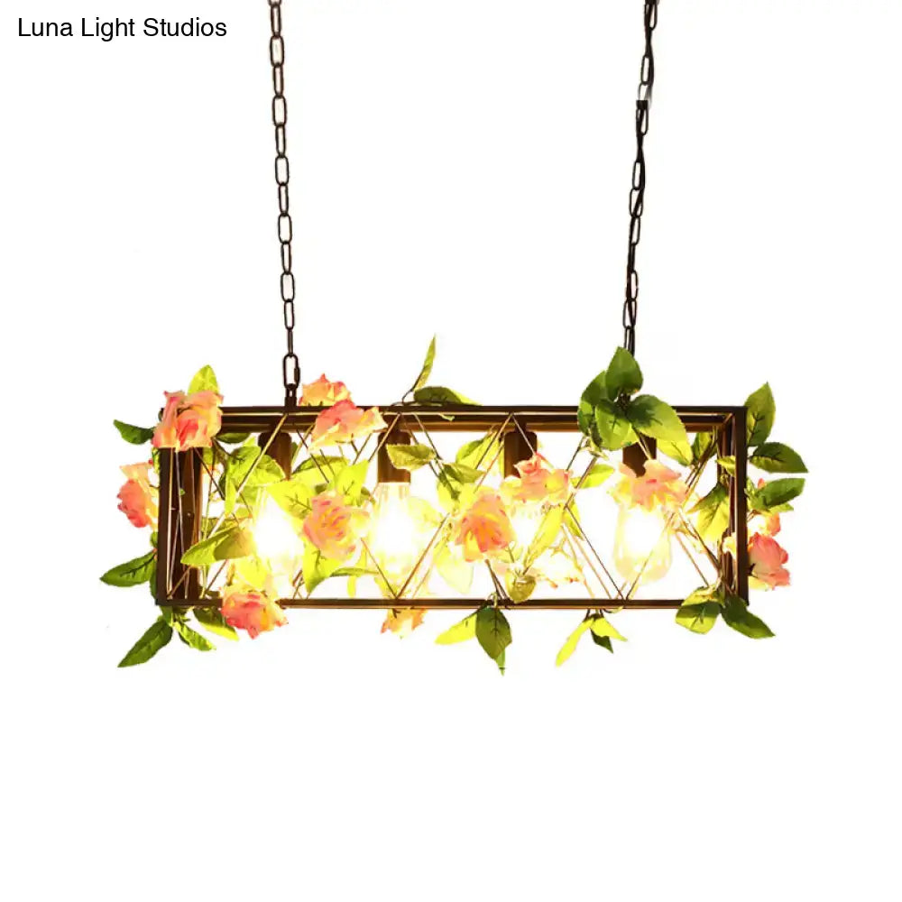 Green Lattice Ceiling Light