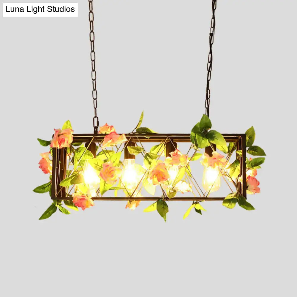 Green Lattice Ceiling Light