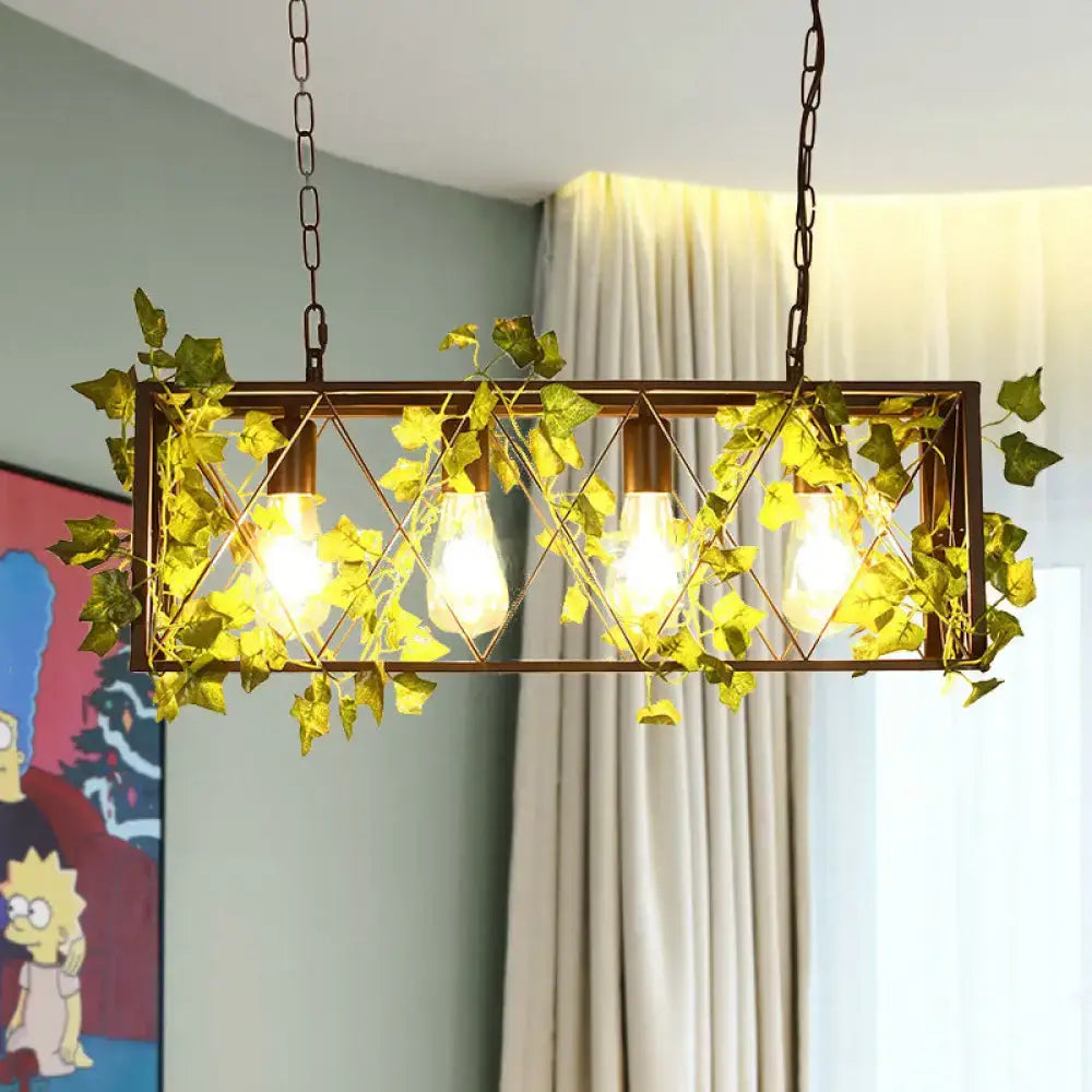 Green Lattice Ceiling Light