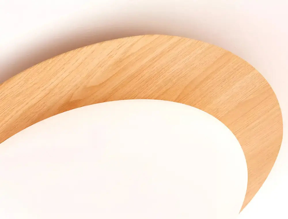 Walnut Oval Acrylic Ceiling Light