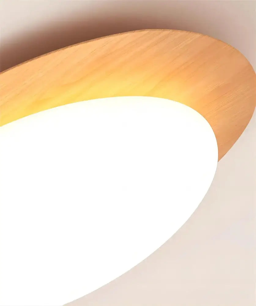 Walnut Oval Acrylic Ceiling Light