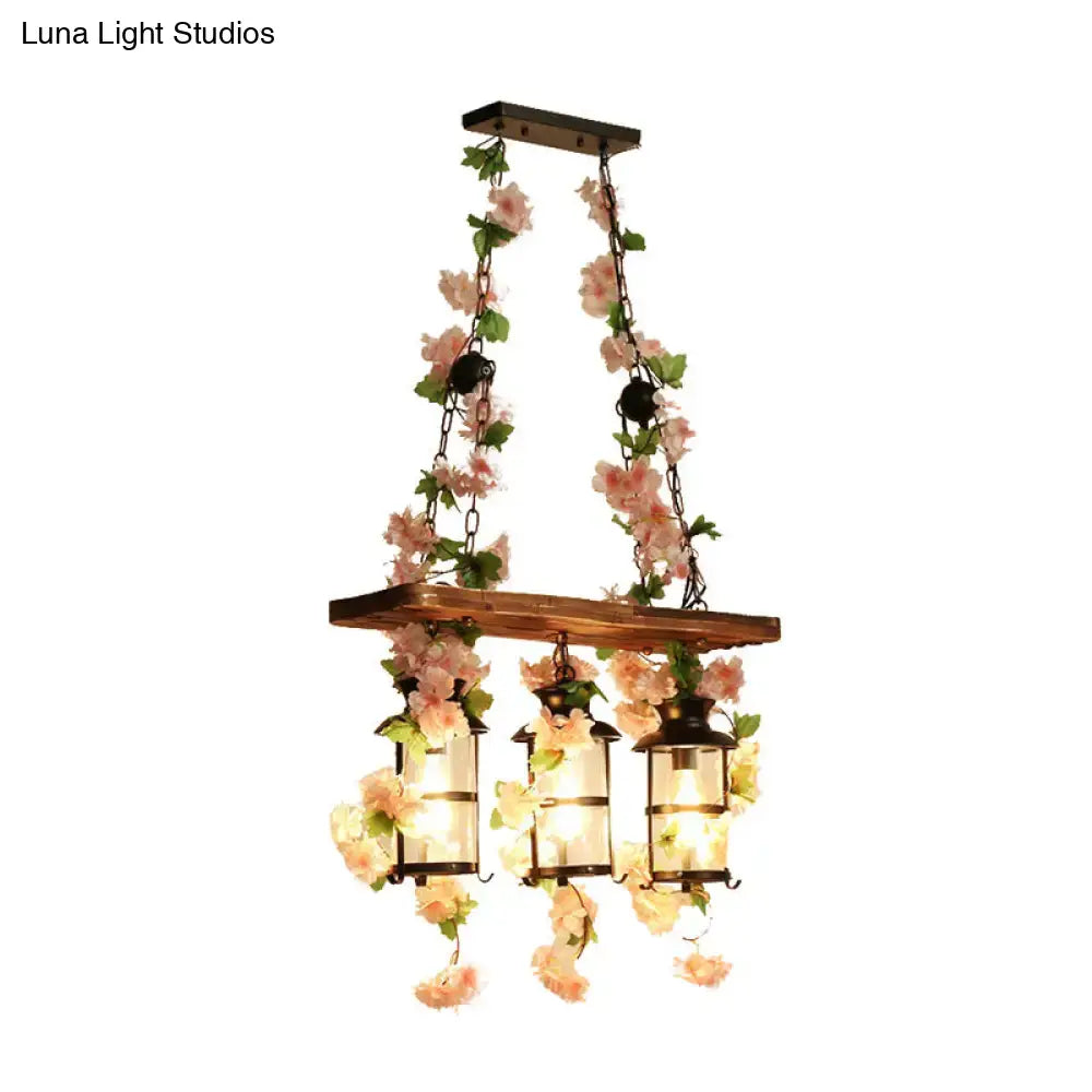 Wooden Ivy Ceiling Light